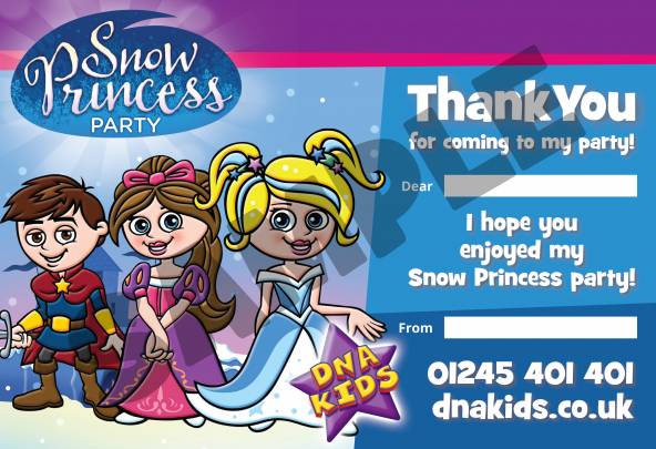 Snow Princess Party Thank You