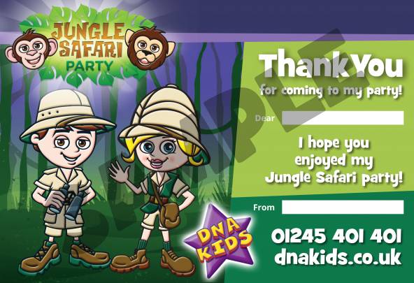 Jungle Safari Party Thank You