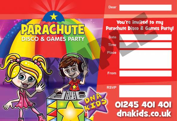 Parachute Party Invite
